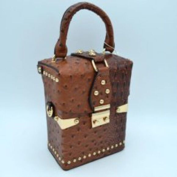 Leopard Boxy Mini Satchel Crossbody Bag - Picture 2 of 6